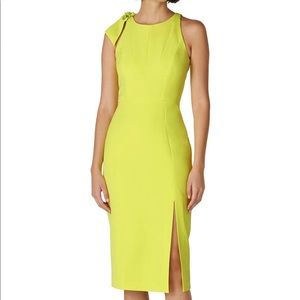 Milly worn once.  Lime Green Dress with tie bow detail on the right shoulder